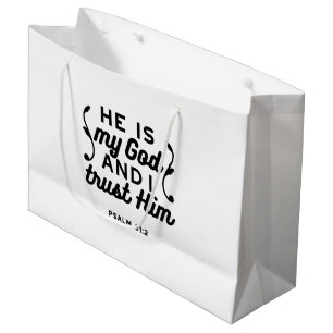 Psalm 91:2 – Vertraue auf Gott Christlicher Bibelv Große Geschenktüte