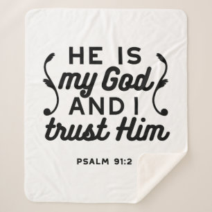 Psalm 91:2 – Vertrauen in Gott Christlicher Bibelv Sherpadecke