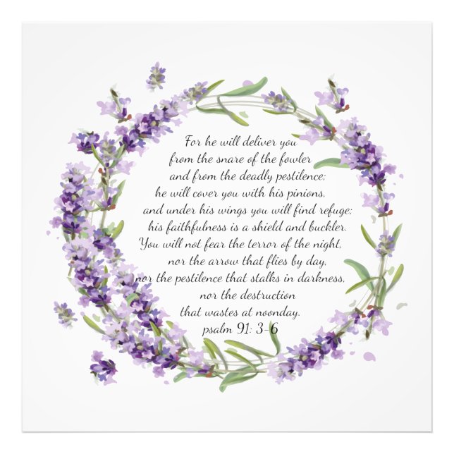 Psalm 91:3-6 Foto drucken (Vorne)