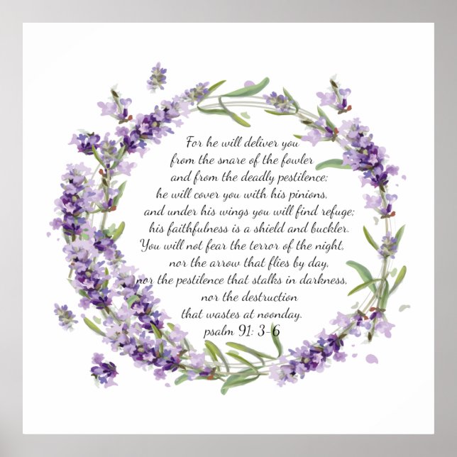 Psalm 91:3-6 poster (Vorne)