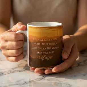 Psalm 91:4 Christliche Ermutigung Kaffeetasse