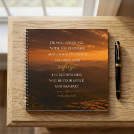 Psalm 91:4 Engelsschwingen Christlich Notizbuch