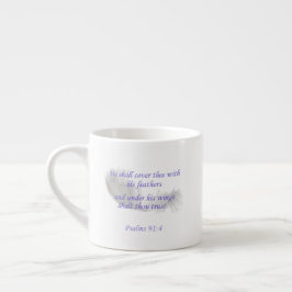 Psalm 91:4 Er wird dich mit seinen Federn decken Espressotasse