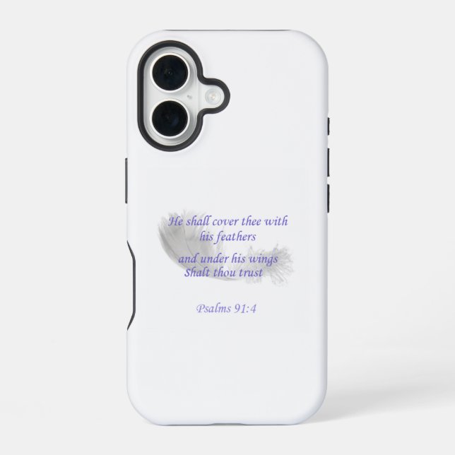 Psalm 91:4 Er wird dich mit seinen Federn decken iPhone 16 Hülle (Rückseite)