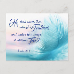 Psalm 91:4 King James Version Postcard Postkarte