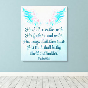 Psalm 91:4 leinwanddruck