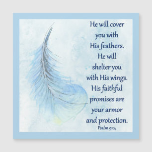 Psalm 91:4 Magnetkarte
