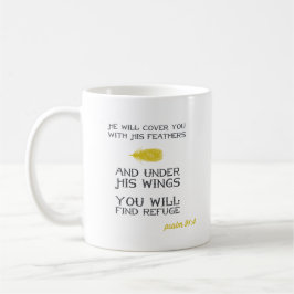 Psalm-91:4 % pipe% inspirierend Gelb des Tasse