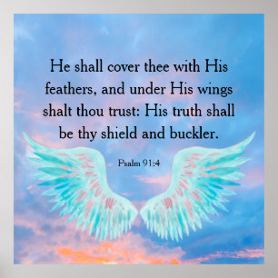Psalm 91:4 poster