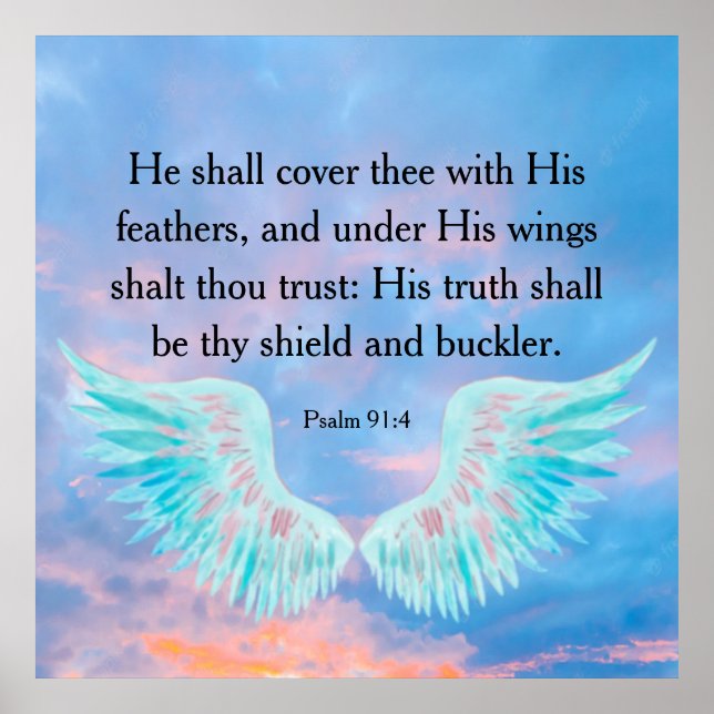 Psalm 91:4 poster (Vorne)