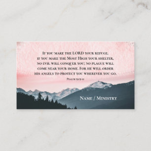 Psalm 91:9-11 Wenn Sie die LORD Ihre Zuflucht mach Visitenkarte