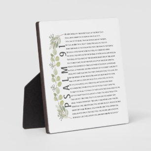 Psalm 91 Aquarell Eukalyptus Bibelkunst Fotoplatte