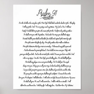 Psalm 91 Bibeldekoration Christliche Kunst Poster