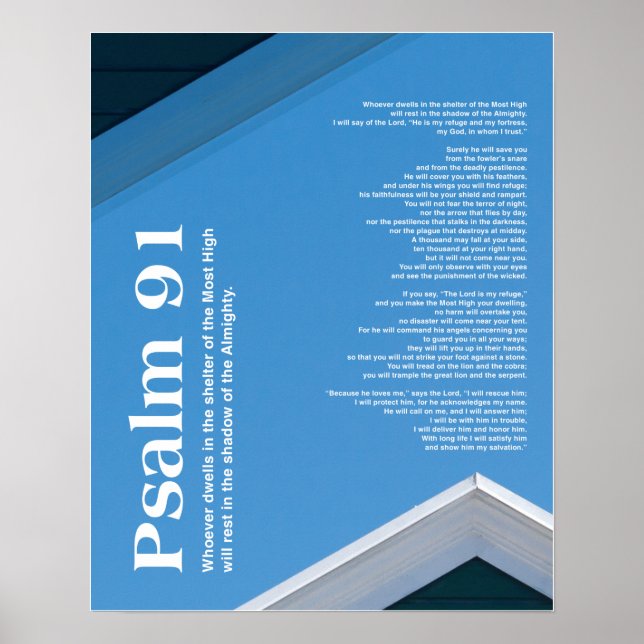 Psalm 91 Bibelkunstgeschenke Poster (Vorne)