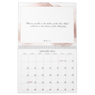 Psalm 91 Bibelverse Abstrakt Dusty Pink Kalender