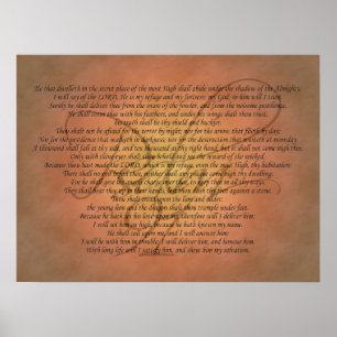 Psalm 91 Bibelverse Poster