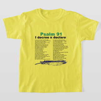 Psalm 91 Bible Scripture Girls Christlicher T - Sh T-Shirt