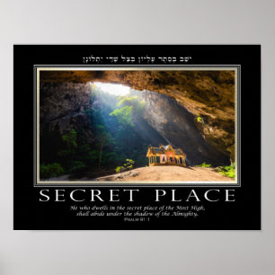 Psalm 91 Bible Verse Englisch Hebräisch Inspiratio Poster