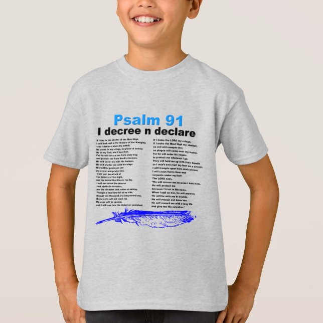 Psalm 91 Boys Christlich Raglan Tshirt (Vorderseite)
