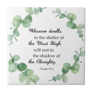 Psalm 91 Christlicher Glaube Eukalyptus Kranz Bibe Fliese