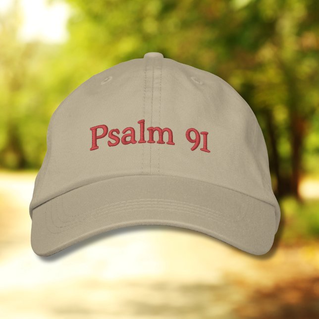 Psalm 91 Classic Embroidered Hat Bestickte Baseballkappe (Von Creator hochgeladen)