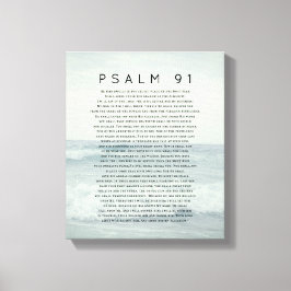 Psalm 91 Coastal Beach Waves Canvas Print Leinwanddruck