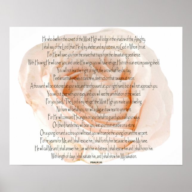 Psalm 91 Der Herr ist meine Zuflucht Poster (Vorne)