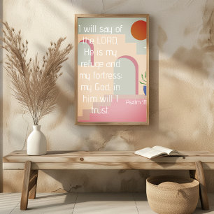 Psalm 91 Er ist meine Zuflucht Bibel Schrift Poster