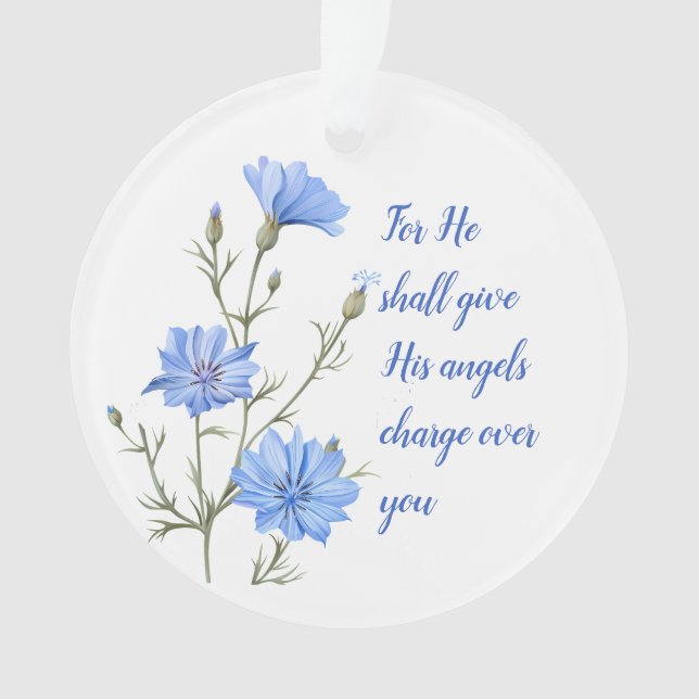 Psalm 91  Er wird seinen Engeln Inspiration geben Ornament (Vorderseite)