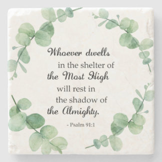 Psalm 91 Eukalyptuskranz christlicher Glaube Bibel Steinuntersetzer