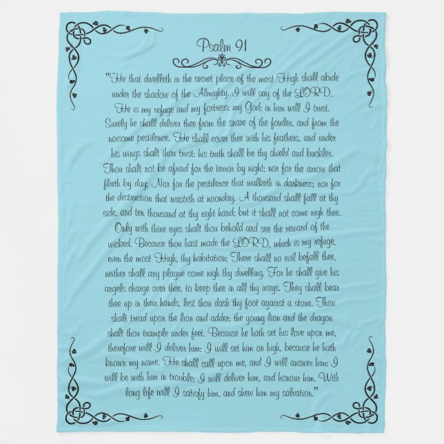 Psalm 91 Fleece Blanket (Vorderseite)