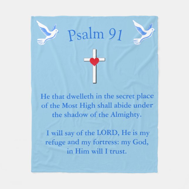 Psalm 91 fleecedecke (Vorderseite)