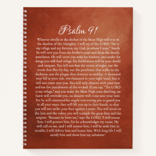 Psalm 91 für Schutz Notizbuch