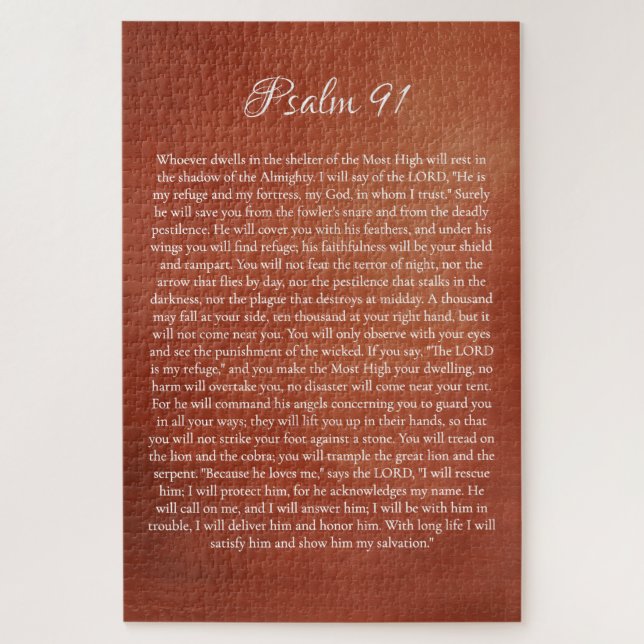 Psalm 91 für Schutz Puzzle (Vertikal)