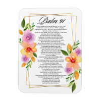 Psalm 91 Geometrischer Rahmen für Blumen