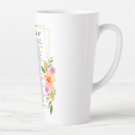 Psalm 91 Geometrischer Rahmen für Blumen Milchtasse