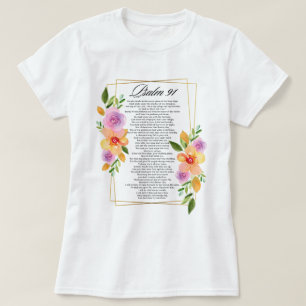 Psalm 91 Geometrischer Rahmen für Blumen T-Shirt