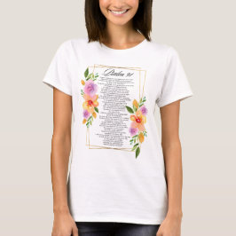 Psalm 91 Geometrischer Rahmen für Blumen T-Shirt