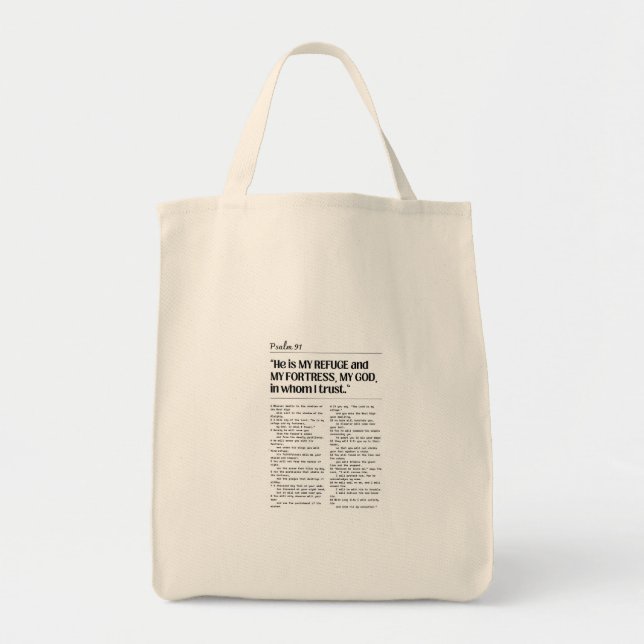 Psalm 91 God's Protection Grocery Bag Tragetasche (Vorne)