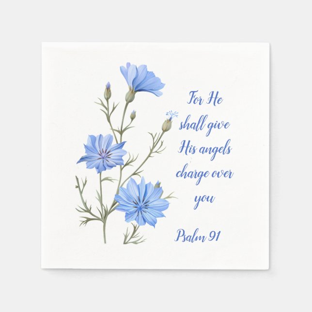 Psalm 91 He Shall Give His Angels Inspirational  Serviette (Vorderseite)