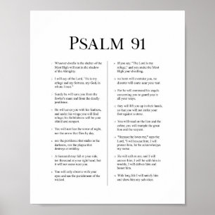Psalm 91 ist ein Psalm der Bibel. Der Anfang laute Poster