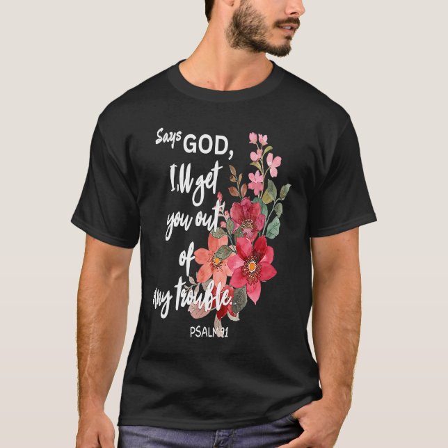 PSALM 91 JESUS LOVE And PROTECTION Religious Chris T-Shirt (Vorderseite)