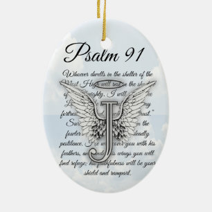Psalm 91 keramik ornament