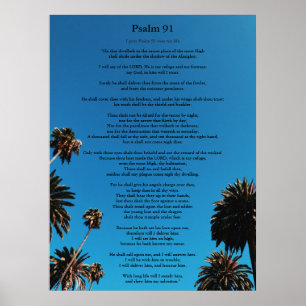 Psalm 91 King James Version Christlich Name hinzuf Poster