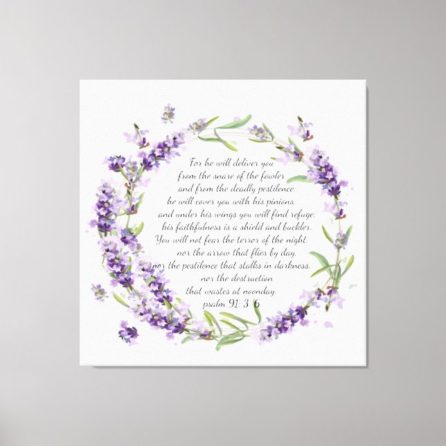 Psalm 91 Leinwand (Vorderseite)