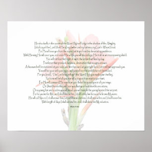 Psalm 91 Lily Blume Mein Gott ist, wem ich vertrau Poster