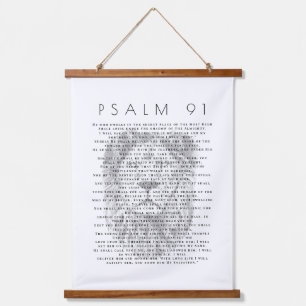 Psalm 91 Lion Face Christlich Scroll Tapestry Wandteppich Mit Holzrahmen