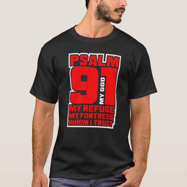 Psalm 91 Mein Gott, mein Zuflucht in meinem Unters T-Shirt (Vorderseite)