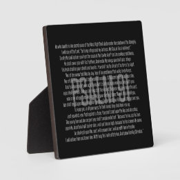 Psalm 91 Moderne Schwarz-weiße Bibelschrift Fotoplatte