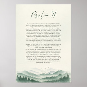 Psalm 91 Mountain Vertical Print: Christliches Skr Poster